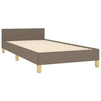 Bedframe zonder matras 80x200 cm stof taupe - thumbnail