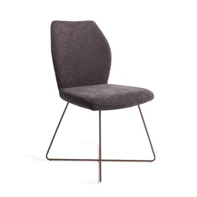 Jesper Home Eetkamerstoel 'Ikata' Cross Rose, kleur Almost Black