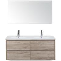 Dante Badmeubelset 120 cm - Craft Oak - Keramische Wastafel Wit Enjoy met Sence Spiegel - thumbnail
