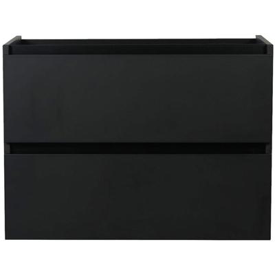 Wiesbaden Marmaris Onderkast 60x45cm Mat Zwart - 2 Laden
