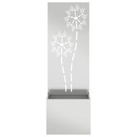 VidaXL Tuin privacy screen bloemen zilver 50 x 32 x 150 cm - thumbnail
