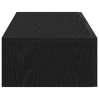 Wandschap met lades 80x33x17 cm bewerkt hout zwart - thumbnail