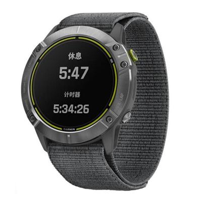 For Garmin Fenix 6 22mm Knitted Nylon Loop Replacement Watchband(Grey) For Garmin Fenix 6 22mm Knitted Nylon Loop Replacement Watchband(Grey)