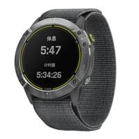 For Garmin Fenix 6 22mm Knitted Nylon Loop Replacement Watchband(Grey) - thumbnail