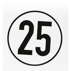 Ad informatiebord "witte plusguide geschwindigkeit" kilometer sign 25km witte plusguide