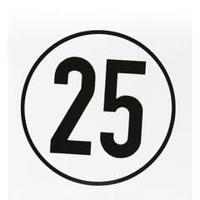 Ad informatiebord "witte plusguide geschwindigkeit" kilometer sign 25km witte plusguide - thumbnail