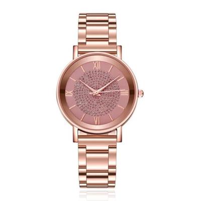 LGT JWLS Dameshorloge - Roman Numeral, Roestvrijstalen Band, Roze Wijzerplaat