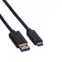 ROLINE GREEN USB 3.2 Gen 1 kabel, A-C, M/M, zwart, 0,5 m - thumbnail