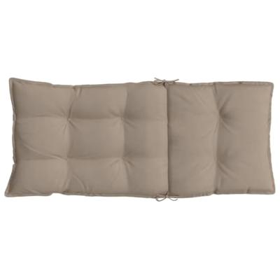 Stoelkussens 6 st hoge rug oxford stof taupe