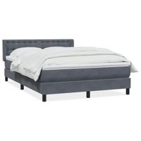 Boxspring met matras fluweel donkergrijs 140x210 cm - thumbnail