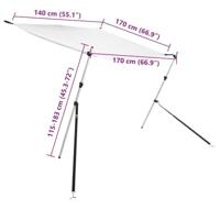 Schaduwdoek T-top 170x170x(115-183) cm wit - thumbnail