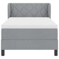 Boxspringbed met matras met matras Lichtgrijs 90 x 200 cm Stof - thumbnail