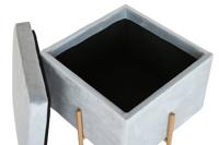 Voetensteun DKD Home Decor Grijs Metaal Polyester (45 x 45 x 45 cm) - thumbnail