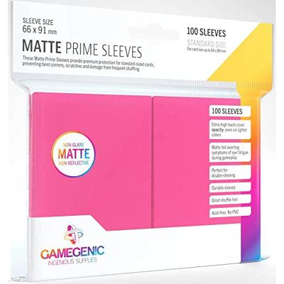 Gamegenic - Sleeves Matte Prime Pink (100 Sleeves)