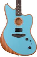 Fender Acoustasonic Player Jazzmaster Ice Blue elektrisch-akoestische gitaar met gigbag - thumbnail