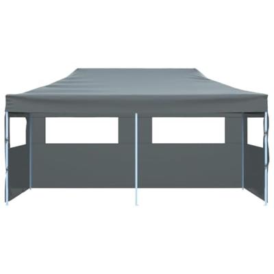 Partytent pop-up inklapbaar met zijwanden 3x6 m antraciet - thumbnail
