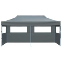 Partytent pop-up inklapbaar met zijwanden 3x6 m antraciet - thumbnail