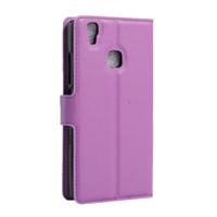 Voor DOOGEE X 5 Texture MAX Litchi horizontale Flip lederen draagtas met magnetische sluiting & houder & kaartsleuven & Wallet(Purple) - thumbnail