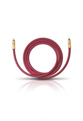 Cinch Audio Aansluitkabel [1x Cinch-stekker - 1x Cinch-stekker] 3.00 m Bordeaux Vergulde steekcontacten Oehlbach NF 214 SUB