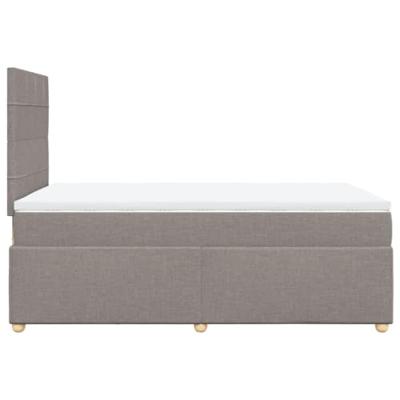 Boxspring met matras stof taupe 120x190 cm