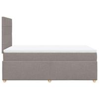 Boxspring met matras stof taupe 120x190 cm - thumbnail
