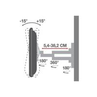 Techly ICA-LCD-2923B wandhouder LCD TV 48,26 cm (19 inch) - 93,98 cm (37 inch) kantelbaar 2 gewrichten zwart - thumbnail