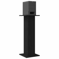 VidaXL Luidspreker standaards 2 pcs zwart eiken 30 x 30 x 80 cm - thumbnail