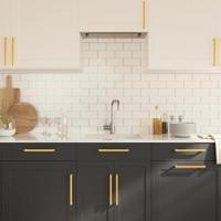 VidaXL Handvatten 5 st 224 mm roestvrij staal goudkleurig - thumbnail