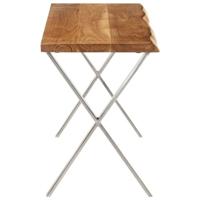 Bankje met natuurlijke rand 105 cm massief acaciahout - thumbnail