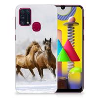 Samsung Galaxy M31 | TPU Hoesje | Paarden - thumbnail