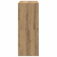 Kasten met 2 lades 2st 60x31x40cm bewerkt hout artisanaal eiken - thumbnail