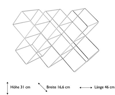 ECHTWERK Keukenaccessoires (Wijnrek voor 8 flessen, RVS)