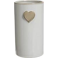 Vaas Hart - off-white - keramiek - 24xØ14,5 cm - Leen Bakker - thumbnail
