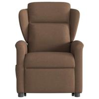 Sta-op-massagestoel verstelbaar stof bruin - thumbnail