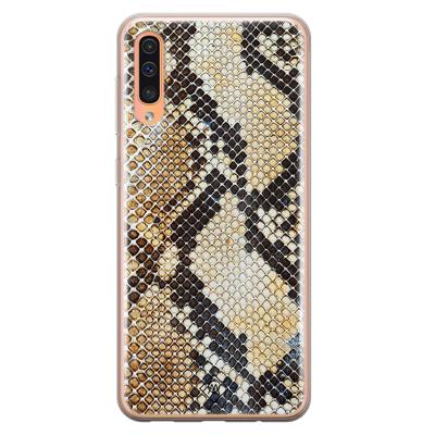 Samsung Galaxy A50/A30s siliconen hoesje - Golden snake