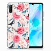 Huawei P30 Lite | TPU Case | Butterfly Roses - thumbnail