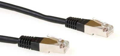 ACT Zwarte 5 meter LSZH SFTP CAT6 patchkabel met RJ45 connectoren