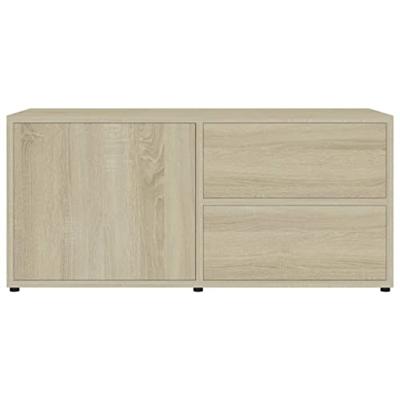 Tv-meubel 80x34x36 cm spaanplaat sonoma eikenkleurig
