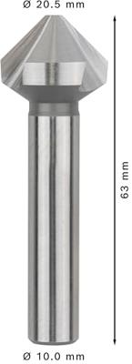 Bosch Accessoires Conische verzinkboren 20,5, M 10, 63 mm, 10 mm 1st - 2608597509