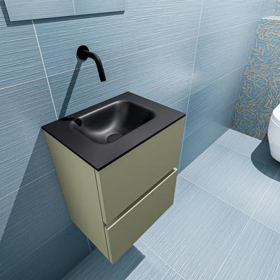 MONDIAZ ADA 40cm toiletmeubel army. LEX wastafel urban midden zonder kraangat