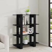 Boekenkast/kamerscherm 100x30x123,5 zwart - thumbnail