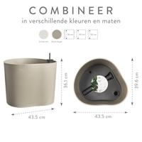 Elho Eden Aquacare Low 40 - Grijs - L 44 x B 40 x H 35 cm - Binnen en Buiten - 100% gerecycled - thumbnail