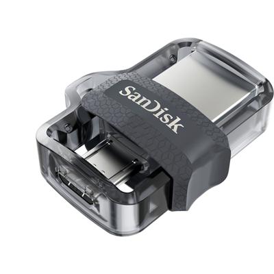 Sandisk Ultra Dual m3.0 USB flash drive 64 GB USB Type-A / Micro-USB 3.2 Gen 1 (3.1 Gen 1) Zwart, Zilver, Transparant Sandisk Ultra Dual m3.0 USB flash drive 64 GB USB Type-A / Micro-USB 3.2 Gen 1 (3.1 Gen 1) Zwart, Zilver, Transparant