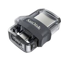 Sandisk Ultra Dual m3.0 USB flash drive 64 GB USB Type-A / Micro-USB 3.2 Gen 1 (3.1 Gen 1) Zwart, Zilver, Transparant - thumbnail