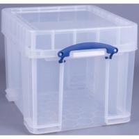 Really Useful Box 35 liter XL, transparant, per stuk verpakt in karton - thumbnail