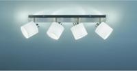 Trio PlafondspotTommy 4-lichts RVS met wit - R80334001 - thumbnail