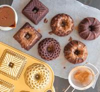 Nordic Ware Mini Tulband / Bakvorm Geo Bundtlette - Gietaluminium - Goud - 6 stuks - thumbnail