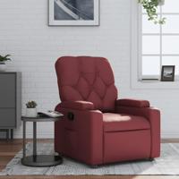 Fauteuil verstelbaar kunstleer wijnrood - thumbnail