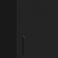 Opbergkast 42,5x35x101,5 cm staal zwart - thumbnail