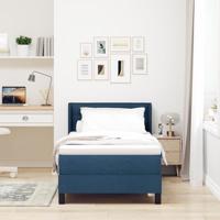 Boxspringbed met matras met matras Blauw 90 x 190 cm - thumbnail